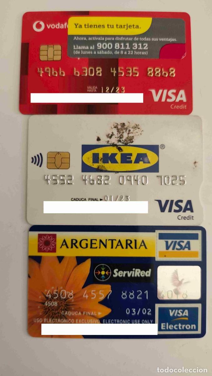 Documentos bancarios: LOTE DE 3 TARJETAS ANTIGUAS DE CREDITO - CADUCADAS - LAS DE LA FOTO