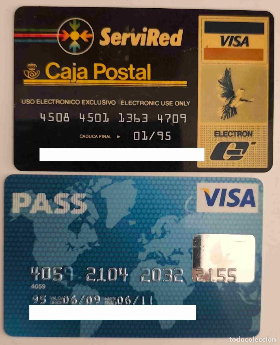 Documentos bancarios: LOTE DE 2 TARJETAS ANTIGUAS DE CREDITO - CADUCADAS - LAS DE LA FOTO