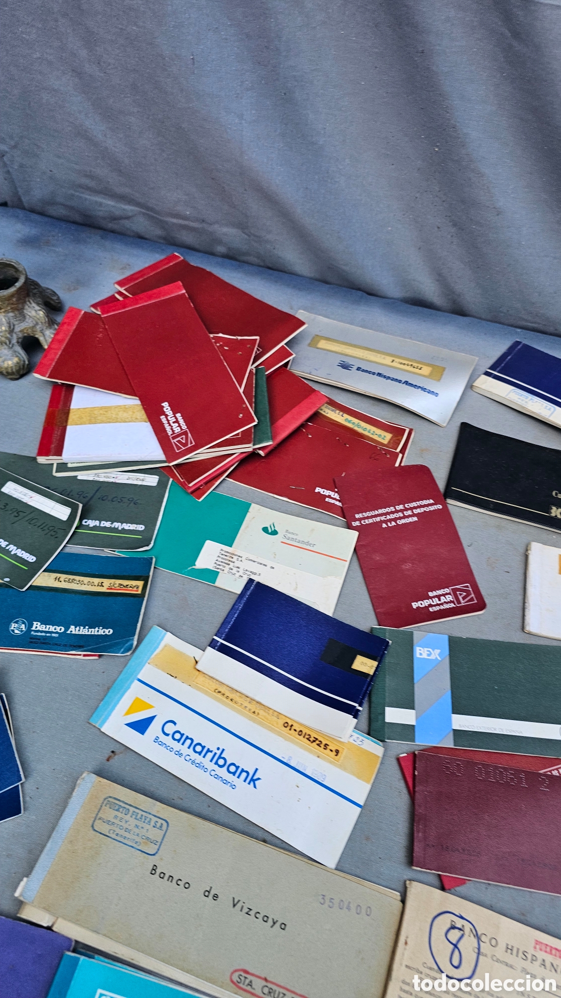 Documentos bancarios: Lote de libretas / chequeras de banco antiguas..... - Foto 4