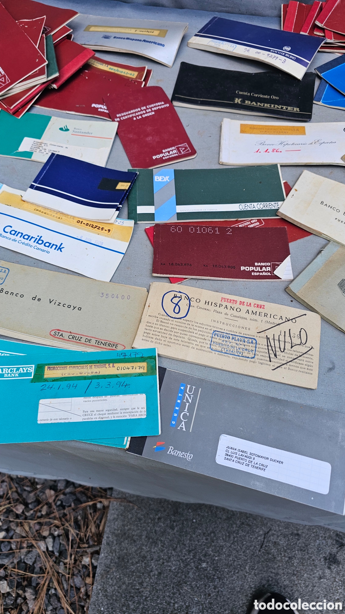 Documentos bancarios: Lote de libretas / chequeras de banco antiguas..... - Foto 5