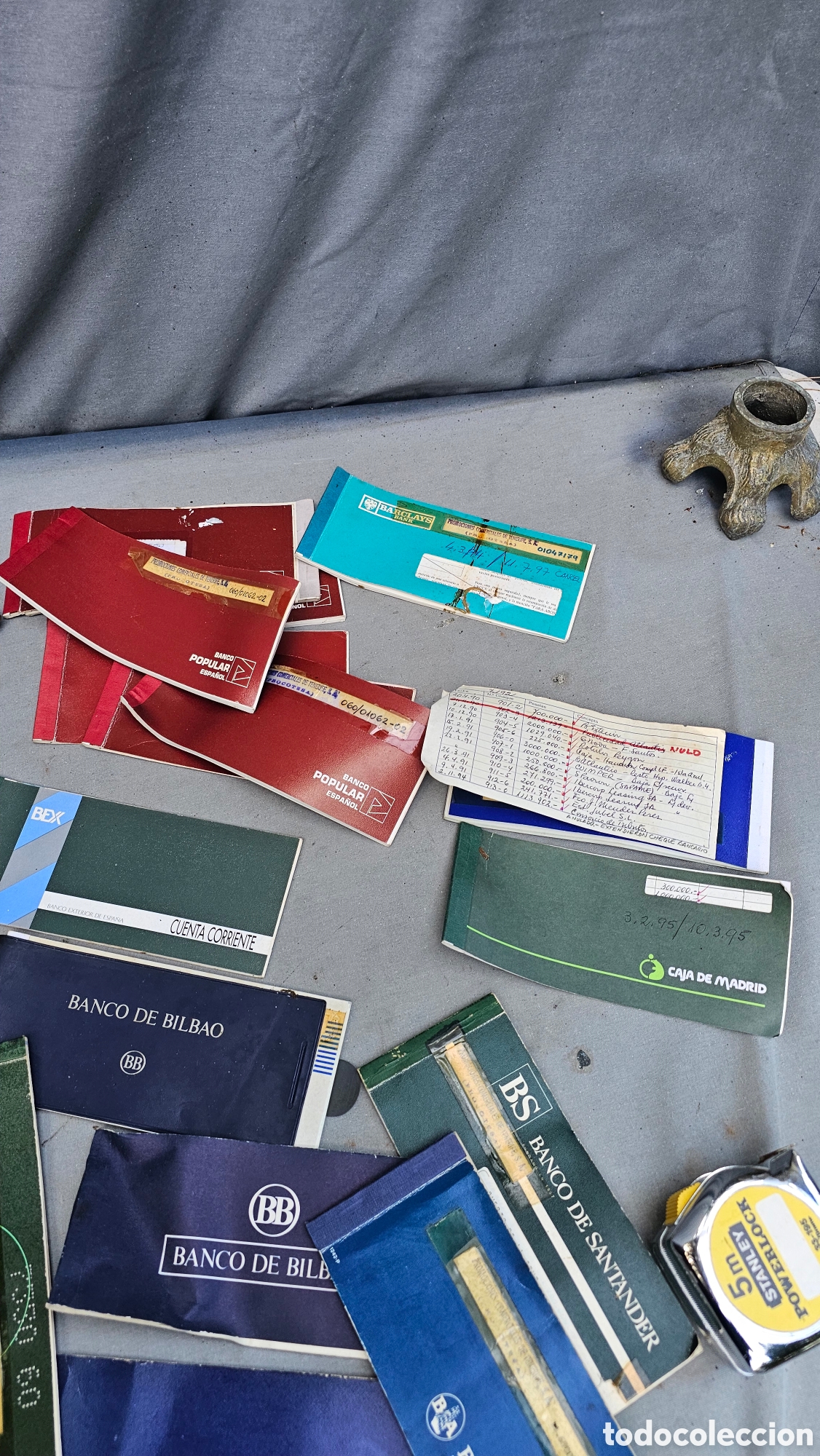 Documentos bancarios: Lote de libretas / chequeras de banco antiguas..... - Foto 13