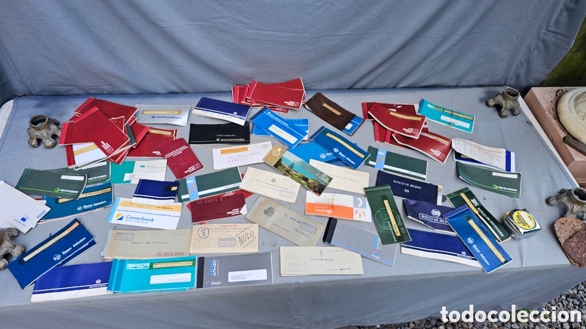 Documentos bancarios: Lote de libretas / chequeras de banco antiguas..... - Foto 18