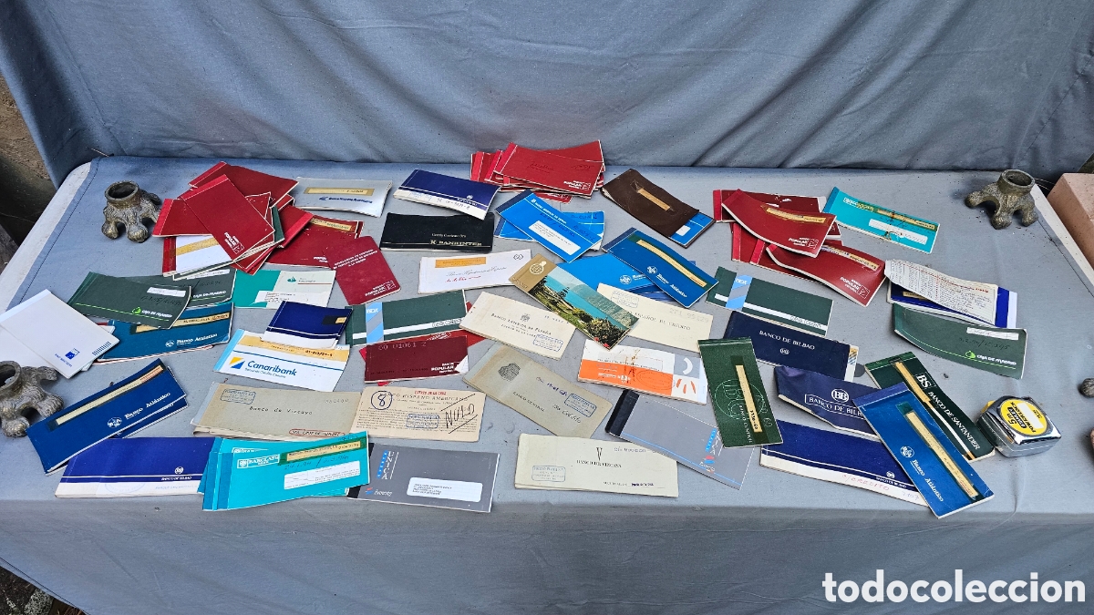 Documentos bancarios: Lote de libretas / chequeras de banco antiguas..... - Foto 1