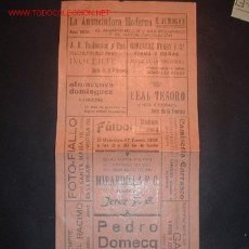 Coleccionismo deportivo: CARTELITO DE ANUNCIO DEPORTIVO EN EL STADIUM DOMECQ FUTBOL 1935. Lote 16422801