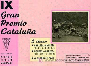 Coleccionismo deportivo: CICLISMO PROGRAMA IX GRAN PREMIO CATALU&Ntilde;A A&Ntilde;O 1955 - Foto 1