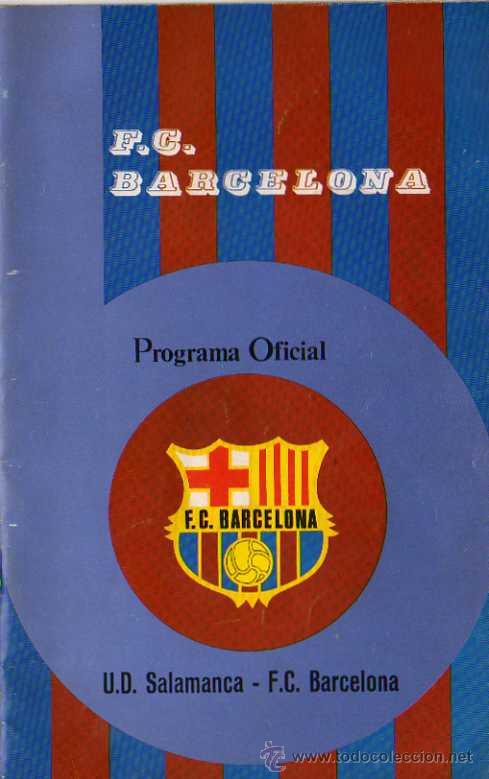 Sports collectibles: F.C.BARCELONA , PROGRAMA OFICIAL, U.D.SALAMANCA - F.C.BARCELONA 1975, ILUSTRADO