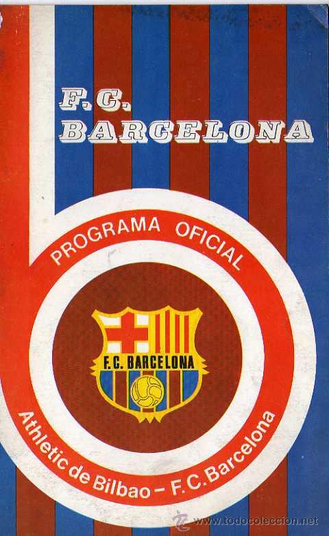 Sports collectibles: F.C.BARCELONA , PROGRAMA OFICIAL ATHLETIC DE BILBAO - F.C.BARCELONA 1976, ILUSTRADO
