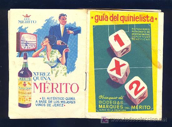 Coleccionismo deportivo: GUIA DEL QUINIELISTA CON PUBLICIDAD DE JEREZ. - Foto 1