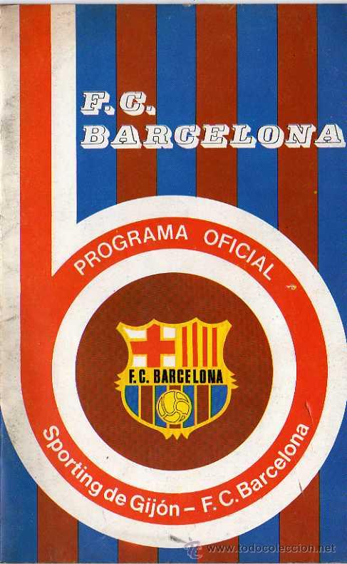 Collectionnisme sportif: PROGRAMA OFICIAL SPORTING DE GIJON - F.C. BARCELONA 11/01/76