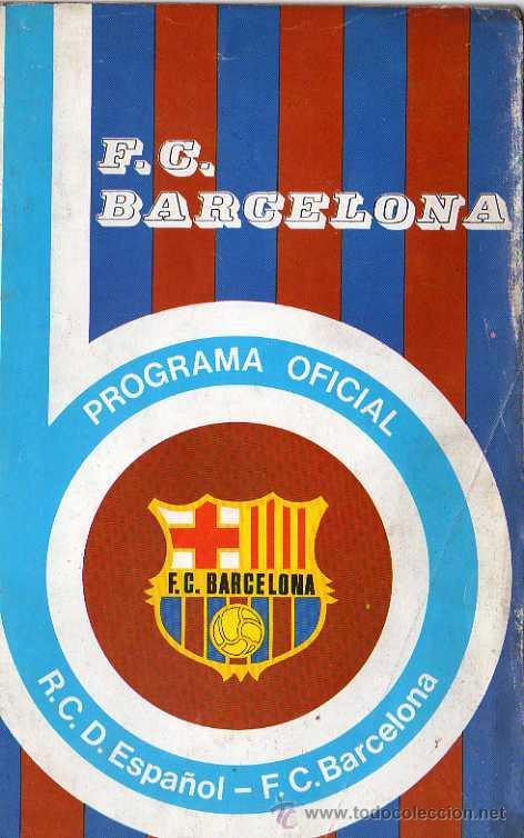 Collectionnisme sportif: PROGRAMA OFICIAL R.C.D. ESPA&Ntilde;OL - F.C.BARCELONA 14/12/76