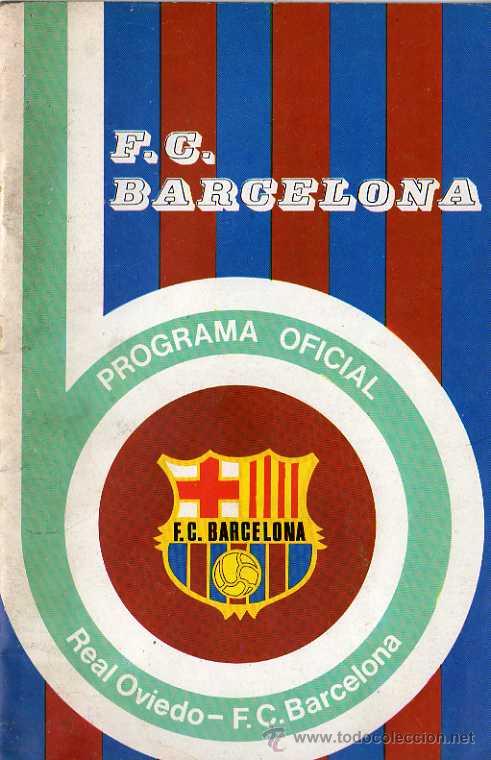 Collectionnisme sportif: PROGRAMA OFICIAL R.OVIEDO - F.C.BARCELONA 7/3/76