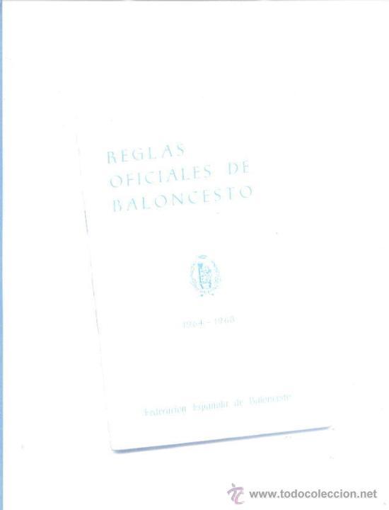 Collectionnisme sportif: Reglas oficiales de baloncesto.a&ntilde;o 64-68.federacion espa&ntilde;ola de baloncesto