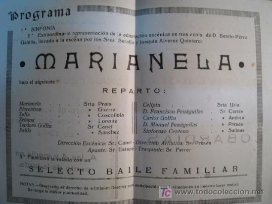 Coleccionismo deportivo: BAILE FAMILIAR MARINELA (C.D. PALMA) 1942. PROGRAMA - Foto 2