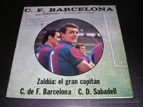 Collectionnisme sportif: PROGRAMA OFICIAL C.F.BARCELOSNA - C.D.SABADELL , 18 OCTUBRE 1969