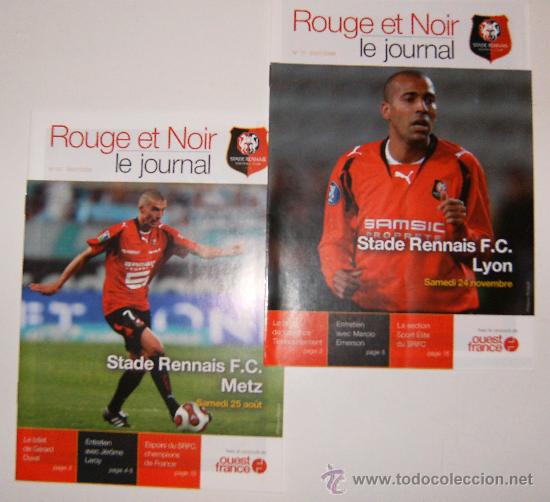 Coleccionismo deportivo: Programas Stade Rennais Ligue 1 2007/08 (vs Metz y Lyon) - Foto 1