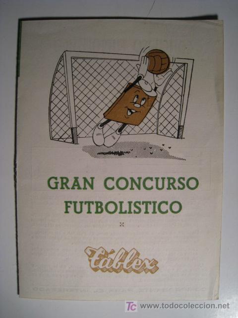 Coleccionismo deportivo: TABLEX. FOLLETO CONCURSO FUTBOLISTICO 1954 - Foto 1