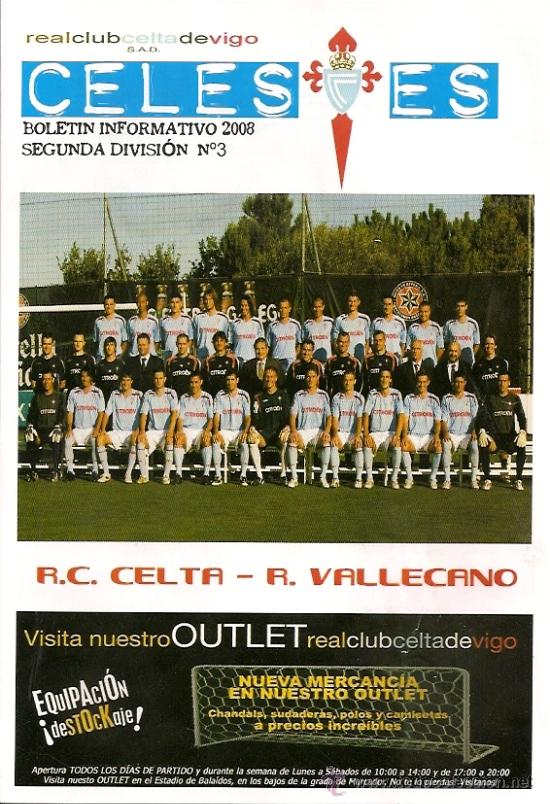 Coleccionismo deportivo: PROGRAMA CELTA VIGO - RAYO VALLECANO (2008-2009) - Foto 1