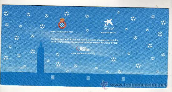 Coleccionismo deportivo: FELICITACI&Oacute;N NAVIDE&Ntilde;A DEL R.C.D. ESPANYOL DE BARCELONA - Foto 2