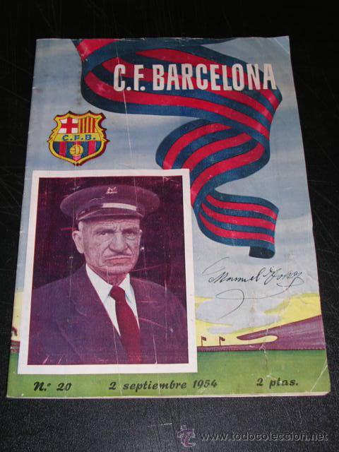 Collectionnisme sportif: CF BARCELONA, PROGRAMA INTERNACIONAL , CF BARCELONA - V.F.B. STUTTGART ,2 SEPTIEMBRE 1954