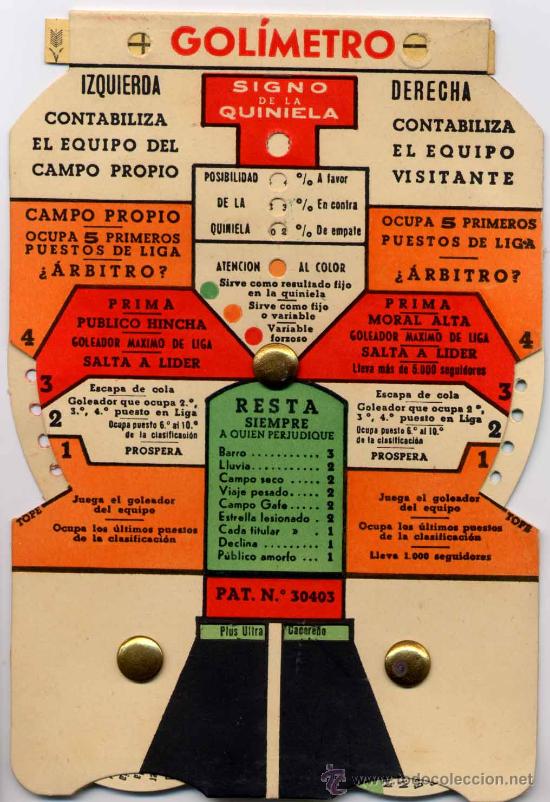 Coleccionismo deportivo: A&Ntilde;OS 50. GOL&Iacute;METRO. TABLA EN CARTON&Eacute; CON ELEMENTOS M&Oacute;VILES. - Foto 1