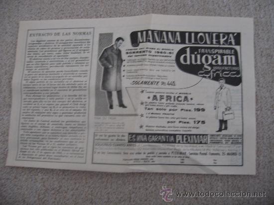 Coleccionismo deportivo: Boleto de quinielas de 1960 - Foto 2