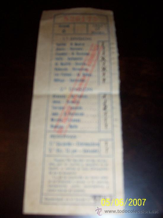 Coleccionismo deportivo: RESGUARDO QUINIELA 1954 - Foto 1