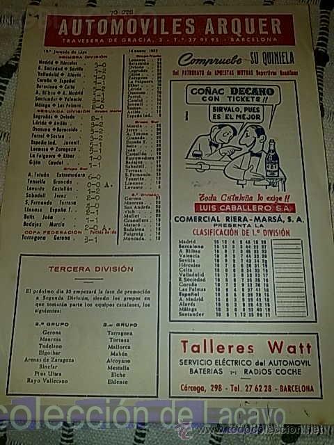 Collectionnisme sportif: GOLES PUBLICITARIA DEPORTIVA A&Ntilde;O 1953