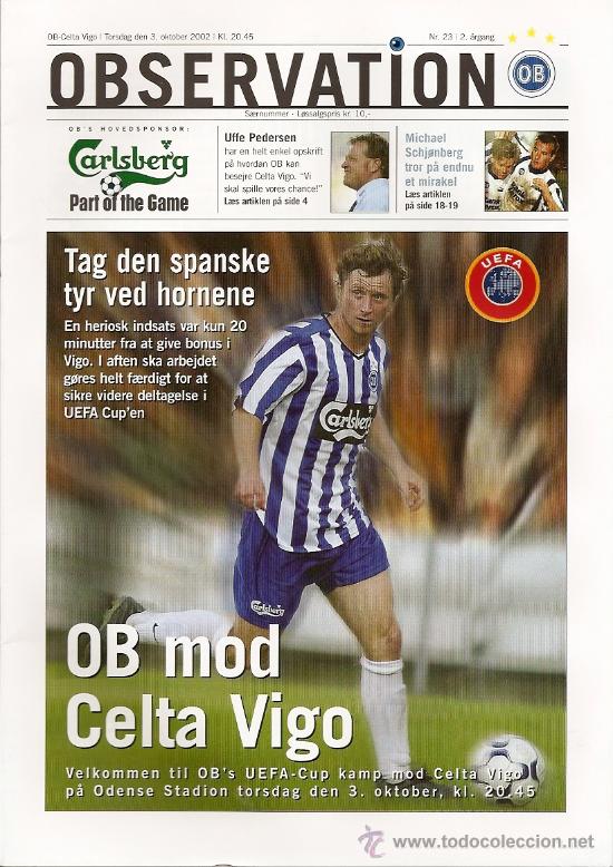 Coleccionismo deportivo: PROGRAMA UEFA 2002/2003 - ODENSE - CELTA VIGO - Foto 1
