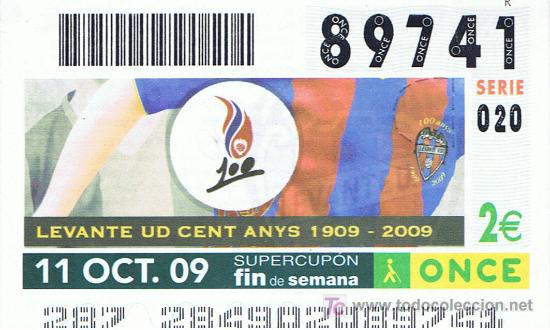 Coleccionismo deportivo: Cupon Onze Centenari LLevant UE Granotes forever - Foto 1
