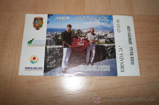 Collectionnisme sportif: ENTRADA BALONMANO IVESUR MALAGA - DEPORTIVO GIJON 1998