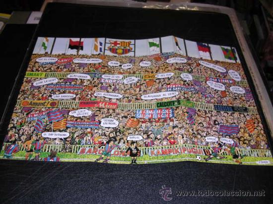 Collectionnisme sportif: F.C. BARCELONA,FELICITACION DE NAVIDAD 1975,OFICIL DEL CLUB ,TRIPTICO,30X21 CM.ILUSTR. TISNER-