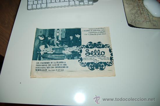 Coleccionismo deportivo: BAR&Ccedil;A: ANUNCIO PUBLICITARIO DE 1969 - Foto 1