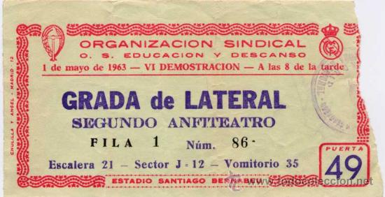 Sammelleidenschaft Sport: A&Ntilde;O 1963.-VI DEMOSTRACI&Oacute;N DE ORGANIZACI&Oacute;N SINDICAL O.S. EDUCACI&Oacute;N Y DESCANSO