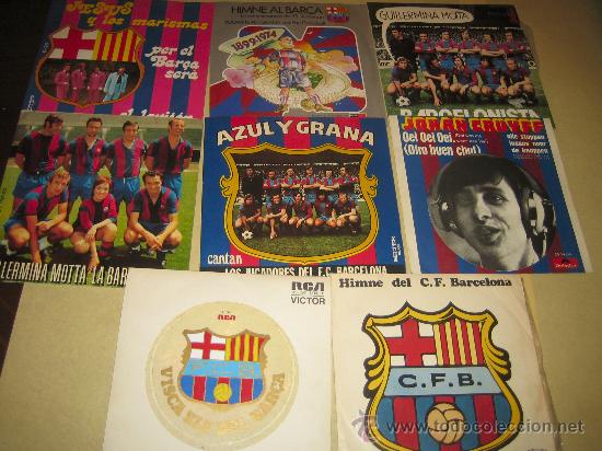 Coleccionismo deportivo: GRAN LOTE DE 8 SINGLES DE C.F.BARCELONA - - Foto 1