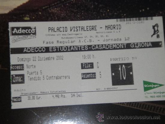 Coleccionismo deportivo: Adeco Estudiantes-C.Girona. - Foto 1