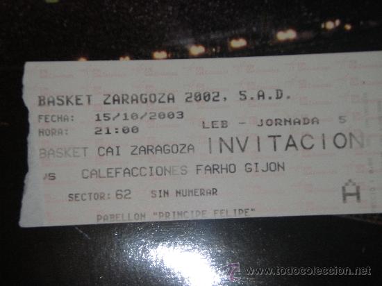 Coleccionismo deportivo: Basket Zaragoza-Gijon - Foto 1