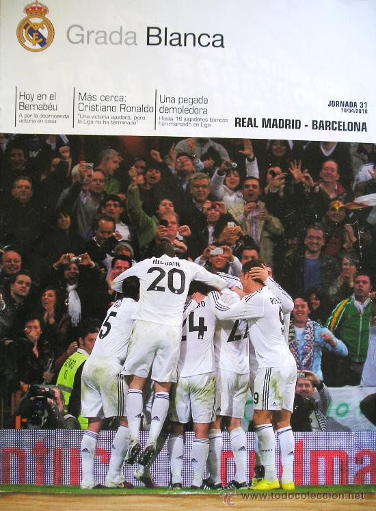 Coleccionismo deportivo: PROGRAMA OFICIAL FUTBOL REAL MADRID - BARCELONA 2010 - Foto 1