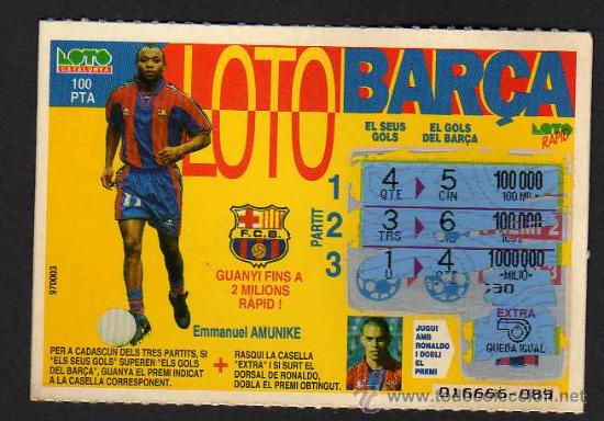 Sammelleidenschaft Sport: LOTO RAPID CATALUNYA - SERIE BAR&Ccedil;A PARTIT  - EMMANUEL AMUNIKE