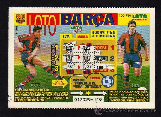 Sammelleidenschaft Sport: LOTO RAPID CATALUNYA - SERIE BAR&Ccedil;A JUGADES  - OSCAR - PIZZI
