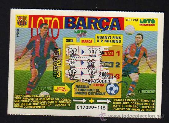 Sammelleidenschaft Sport: LOTO RAPID CATALUNYA - SERIE BAR&Ccedil;A JUGADES  - GIOVANNI - STOICHKOV