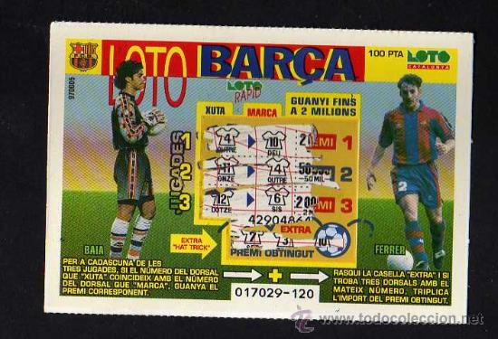 Sammelleidenschaft Sport: LOTO RAPID CATALUNYA - SERIE BAR&Ccedil;A JUGADES  - BAIA - FERRER
