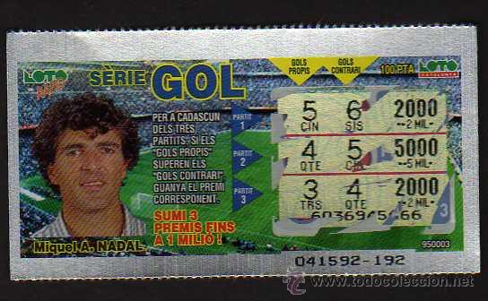 Sammelleidenschaft Sport: LOTO RAPID CATALUNYA - SERIE GOL  - MIQUEL A. NADAL
