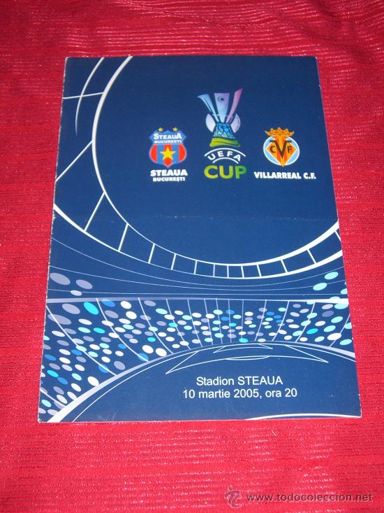 Coleccionismo deportivo: Programa f&uacute;tbol Steaua Bucarest - Villarreal (Uefa Cup 2004/2005) - Foto 1