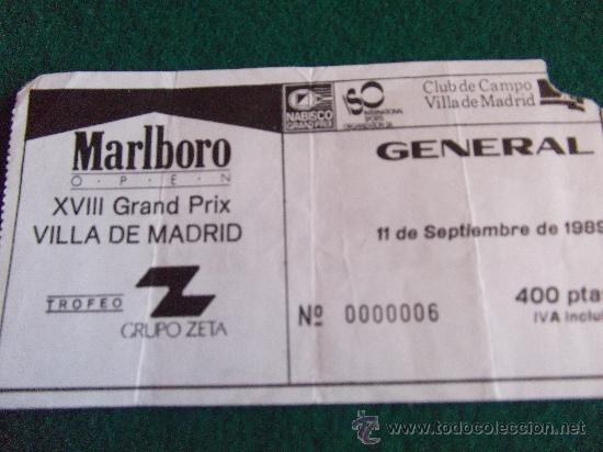 Sports collectibles: VILLA DE MADRID-XVIII GRAND PRIX-CLUB DE CAMPO-TROFEO GRUPO Z-1989-