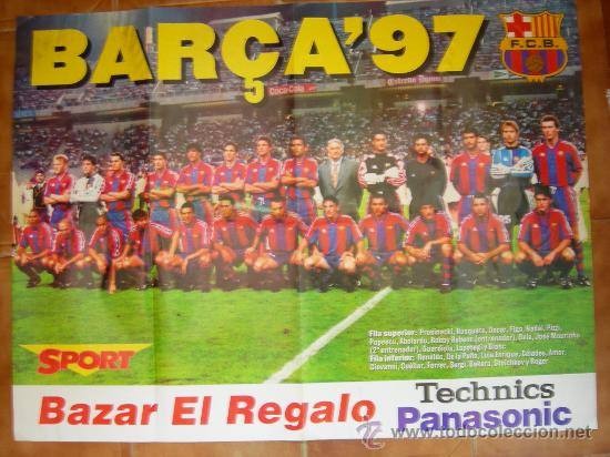 Coleccionismo deportivo: F.C BARCELONA .POSTER EQUIPO TEMPORADA 1997 - Foto 1