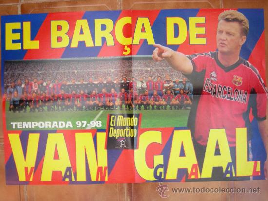 Sports collectibles: F.C BARCELONA .POSTER DEL BARCA DE VAN GAAL TEMPORADA 97-98
