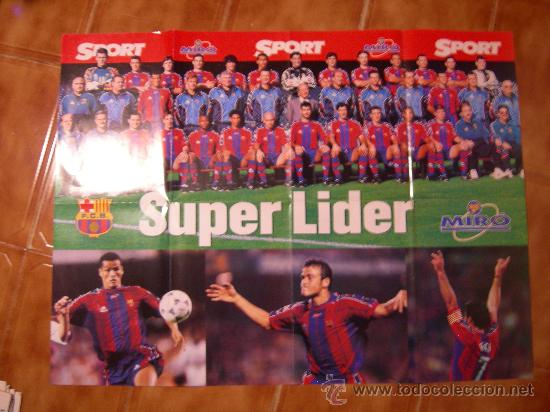 Coleccionismo deportivo: F.C BARCELONA .POSTER SUPER LIDER - Foto 1