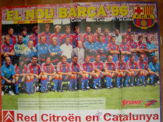 Coleccionismo deportivo: F.C BARCELONA .POSTER TEMPORADA 96 - Foto 1