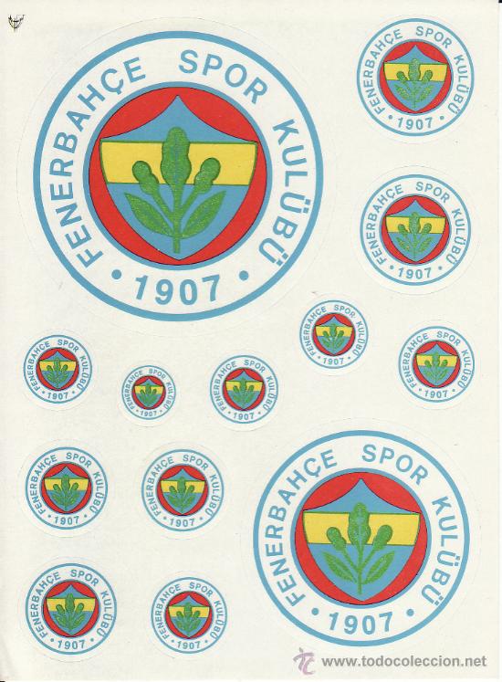 Sports collectibles: hoja de Pegatinas f&uacute;tbol. fenerbahce. Turqu&iacute;a. Estambul.
