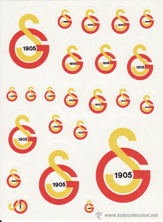 Sports collectibles: hoja de Pegatinas f&uacute;tbol. Galatasaray. Turqu&iacute;a. Estambul.